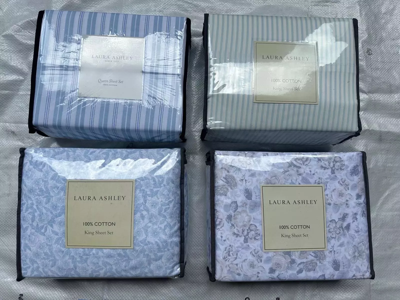 Laura Ashley 100% Cotton Sheet Sets, Soft Sateen B